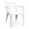 Set di 6 sedie da terrazzo impilabili bianco - Courtenay