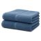 Set di Asciugamani blu Fiordaliso 100% Puro Cotone set da 2 - Sanonefa Luxury
