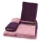 Set di Asciugamani Rosa Viola Prugna 100% Cotone Egiziano a Fibra Lunga Pettinato set da 2 Reversibile - Sazaga Luxury