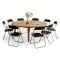 Set di Sedie Nero Grigio 10 Sedie Imbottito, Peso Supportato 80 kg - Antenore