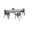 Set giardino tavolo estensibile10 posti e 4 sedie antracite - Cortanze