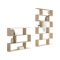 Set Libreria Marrone Rovere 9 Ripiani Modulabile, Installazione a Muro - Jesolo