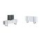 Set Mobili da Soggiorno Bianco Nero Modulabile 4 Ripiani, 10 Vani - Pignano