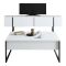 Set Mobili da Soggiorno Bianco Nero Modulabile Apertura a Ribalta, 2 Vani - Mornasco