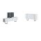 Set Mobili da Soggiorno Bianco oro Modulabile 4 Ripiani, Apertura Battente, a Ribalta - Pignano