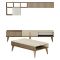 Set Mobili da Soggiorno Marrone Beige Marmo Modulabile 9 Ripiani, 2 Ante - Cassacco