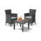 Set salotto balcone 2 poltrone antracite - Brooks