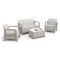 Set Salotto da Esterno Beige 4 Posti un Tavolino, Resistente ai Raggi uv Impermeabile - Grafton