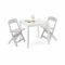 Set Salotto da Esterno Bianco 2 Posti un Tavolino, Impermeabile Made in Italy - Sanzeno