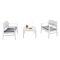 Set Salotto da Esterno Bianco 2 Posti un Tavolino, Made in Italy - Floritan