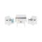 Set Salotto da Esterno Bianco 4 Posti un Tavolino, Cuscini Inclusi - Covo