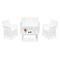 Set Salotto da Esterno Bianco 4 Posti un Tavolino, Made in Italy - Lasca