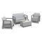 Set Salotto da Esterno Grigio Chiaro 4 Posti un Tavolino, Resistenti ai Raggi uv - Grafton