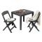 Set Salotto da Esterno Nero Antracite 2 Posti un Tavolino, Made in Italy - Corinth