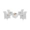 Set salotto da esterno Sulzano, Made in Italy, Bianco