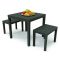 Set salotto esterno 2 panchette e 1 tavolo antracite - Alambico