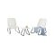 Set salotto esterno 2 poltrone 1 tavolino bianco - Canmore