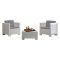 Set salotto esterno 2 posti e 1 tavolo bianco - Camini