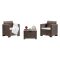 Set salotto esterno 2 posti e 1 tavolo tortora - Apis