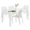 Set salotto esterno 4 posti e 1 tavolo bianco - Sover