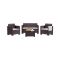 Set salotto giardino 4 posti e 1 tavolo effetto rattan marrone - Gazania