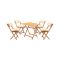 Set salotto giardino 4 sedie pieghevoli crema - Fanano