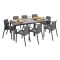 Set salotto giardino 8 posti e 1 tavolo allungabile antracite - Arret