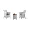 Set salotto giardino poltrone effetto rattan bianco - Armin