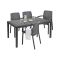 Set salotto giardino sedie effetto rattan antracite - Sover