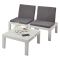 Set salotto piscina poltrone effetto doghe bianco - Aixela