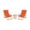 Set Tavolo e Sedie Arancione 2 Posti Dimensione Tavolo 40x40h40 cm, Dimensione Seduta 66x48h110 cm - Biagio