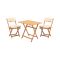 Set Tavolo e Sedie Bianco Crema 2 Posti Dimensione Seduta 40x30h81 cm, Dimensione Tavolo 80x60h72 cm - Nazzano