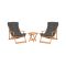 Set Tavolo e Sedie Giallo 2 Posti Dimensione Tavolo 40x40h40 cm, Dimensione Seduta 66x48h113 cm - Biagio