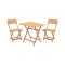 Set Tavolo e Sedie Marrone 2 Posti Dimensione Tavolo 80x60h72 cm, Dimensione Seduta 40x30h81 cm - Nazzano