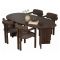 Set Tavolo e Sedie Marrone Noce 6 Posti Sedie Effetto Bouclè, Dimensione Tavolo 180x90h75 cm - Noharoha