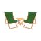 Set Tavolo e Sedie Verde 2 Posti Dimensione Tavolo 40x40h40 cm, Dimensione Seduta 59x44h90 cm - Leni