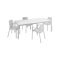 Set terrazzo tavolo estensibile 10 posti e 4 sedie bianco - Cortanze
