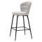 Sgabello Grigio Nero Imbottito Colore Struttura Nero 52x59x108h cm, Materiale Struttura in Legno Nobilitato - Guadal