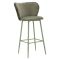 Sgabello Verde Imbottito set da 2 con Schienale 55x58x106h cm, Materiale Struttura in Legno Nobilitato - Kalpa