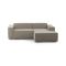 Sofa con penisola tortora 220x170x70h cm - Amuleto