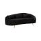Sofà in legno e metallo rivestito in tessuto nero e oro 185x84x68h cm - Verte