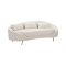 Sofà moderno crema e oro 185x84x68h cm - Verte