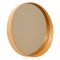 Specchio Marrone Rovere Trasparente Forma Rotondo Tipologia a Parete 80x80h cm, Colore Struttura Trasparente - Frentani