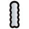 Specchio Nero Trasparente Cornice Ondulata Tessuto Teddy Forma Rettangolare 60x160h cm, Tipologia a Parete - Marylin