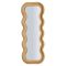 Specchio oro Trasparente Cornice Ondulata Effetto Velluto Forma Rettangolare 60x160h cm, Tipologia a Parete - Allen