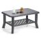 Tavolino da Esterno Nero Antracite 2 Posti 90x60x46h cm, Made in Italy - Ucria