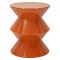 Tavolino da Salotto Arancione Forma Rotondo Colore Ripiano Arancione 40x50x40h cm, Materiale Piano in Metallo - Ilam
