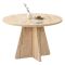 Tavolino da Salotto Beige Marmo Forma Rotondo Materiale Piano in Legno Nobilitato 60x60x40h cm, Colore Ripiano Beige - Armanda