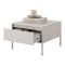 Tavolino da Salotto Beige un Cassetto con Piedini 68x48x68h cm, Forma Quadrato - Kasinela