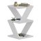 Tavolino da Salotto Bianco 2 Vani Forma Rettangolare 30x30x50h cm, Materiale Piano in Legno Nobilitato - Rubiana